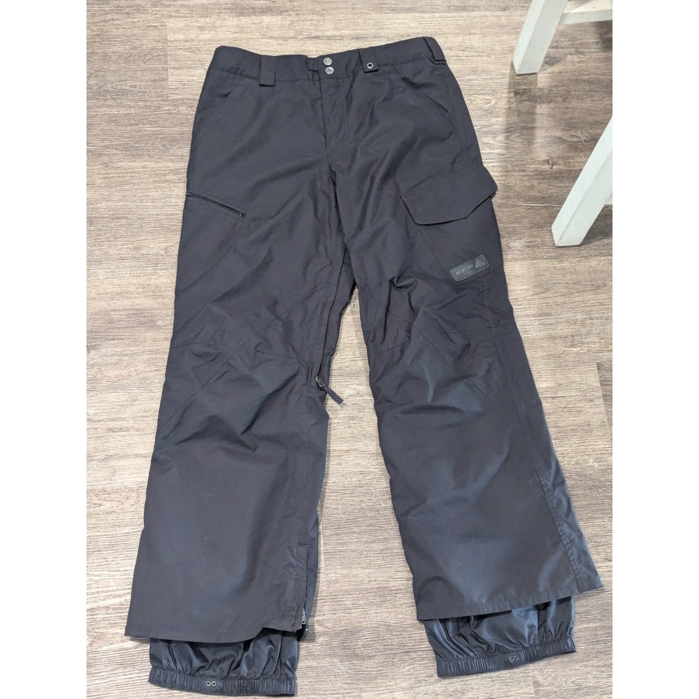 Burton DRYRIDE Mens Black Snow Pants M Softshell Cargo Pockets Ski Snowboard